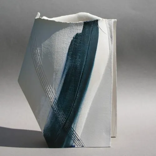 Emily Hughes. Medium vessel with blue