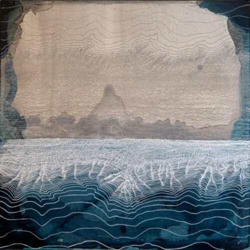Samantha Clark. Incoming Squall 46 x46 cm