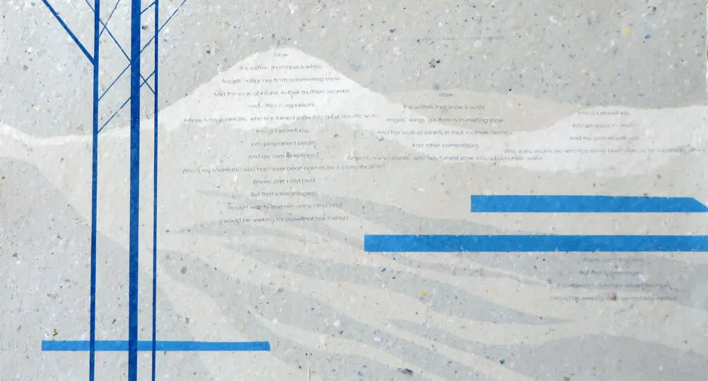 Rona MacLean 'Snow' 33x52 Screen Print