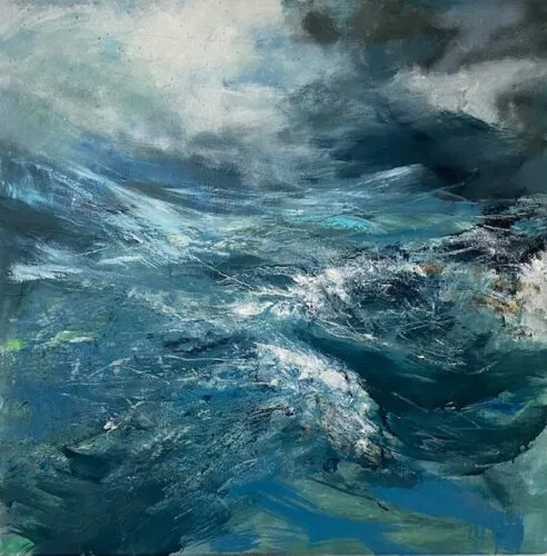 Penny Hunt Always Find a Way. 70x70cm oil on canvas unframed £1500
