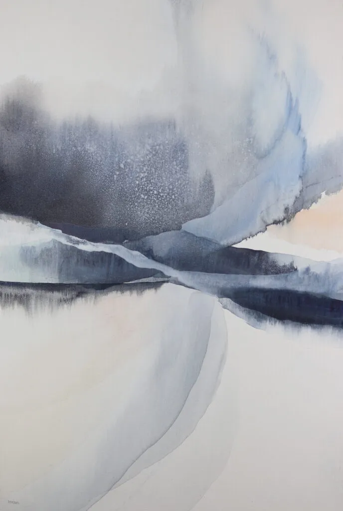 Peter Davis. Shroud, Mixed media on canvas 2022 (700x500mm)