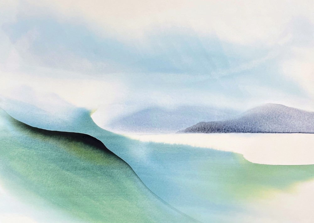 Stephen Redpath. Light on the Sound 56x76cm