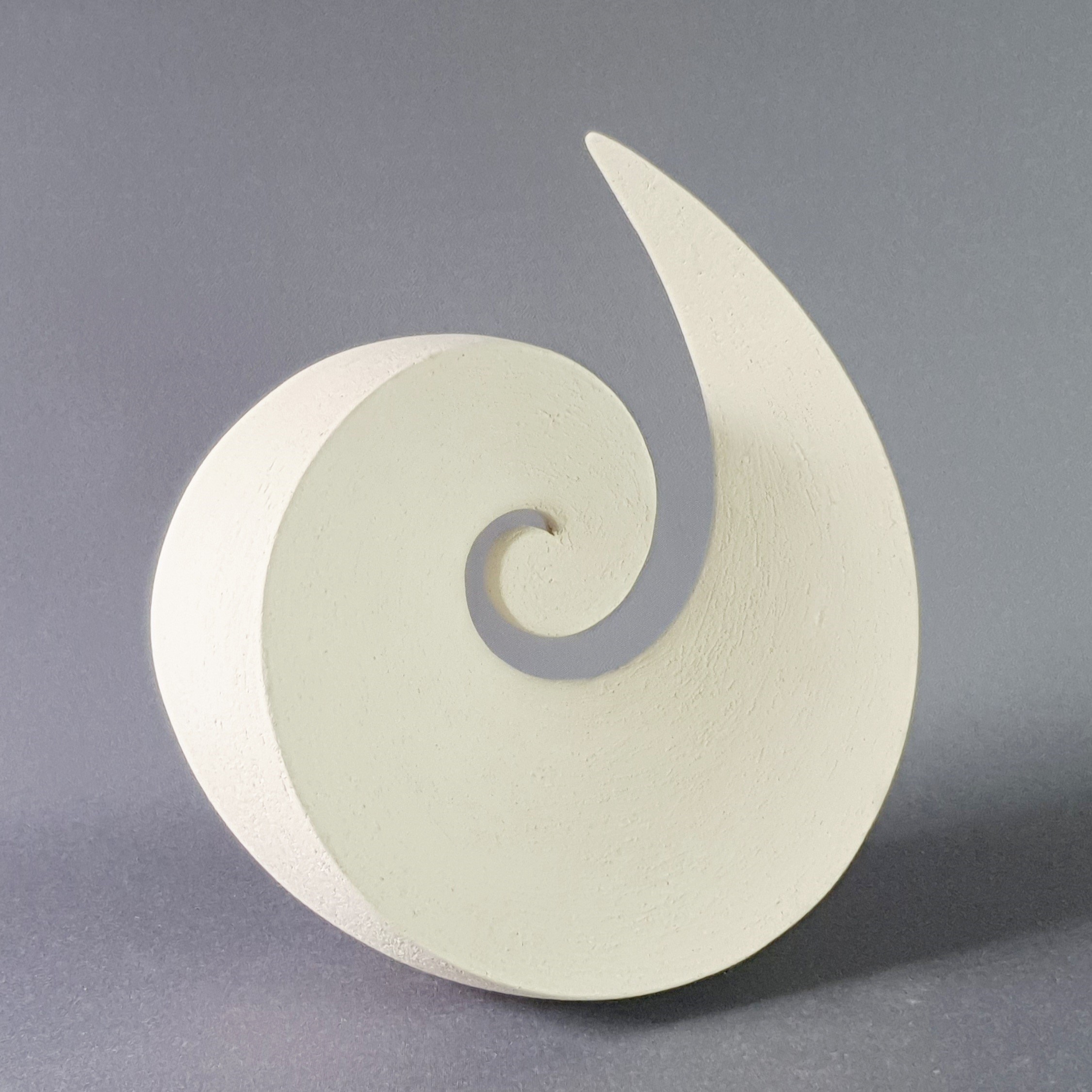 Leonie Rutter. Spiralling Balancing Sculpture Stoneware, unglazed 19 x 17 cm