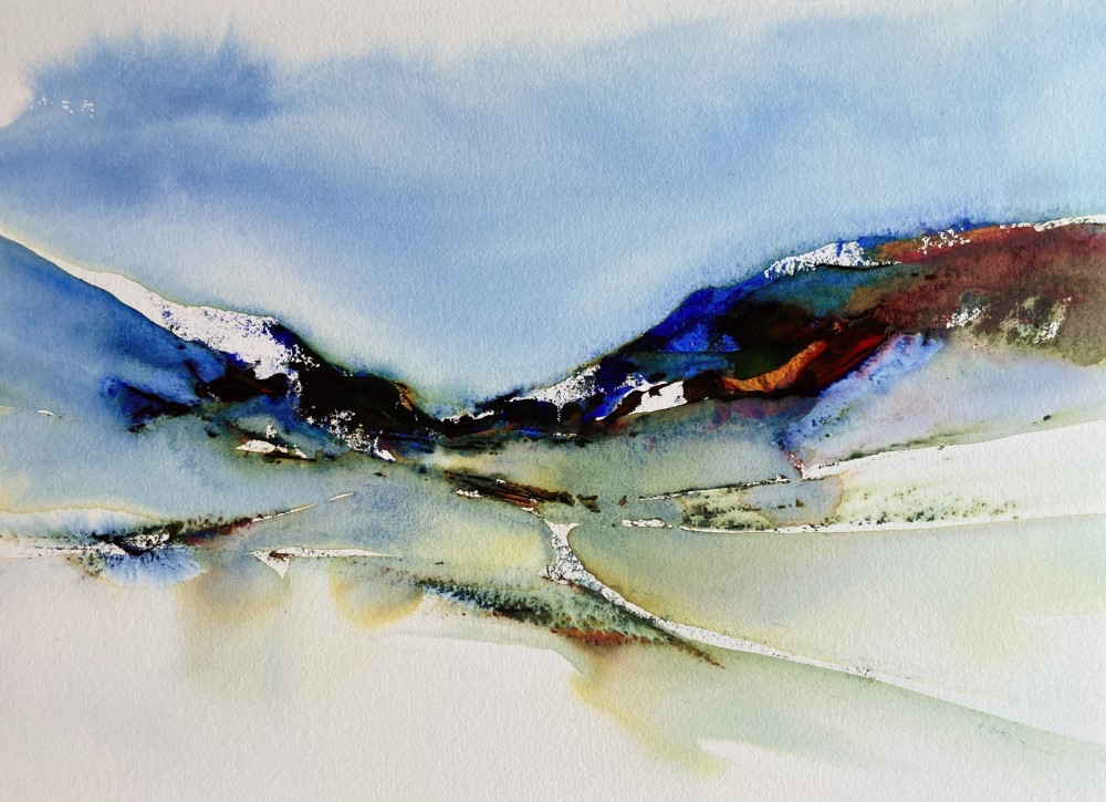 Stephen Redpath. Top of the valley 28x38cm