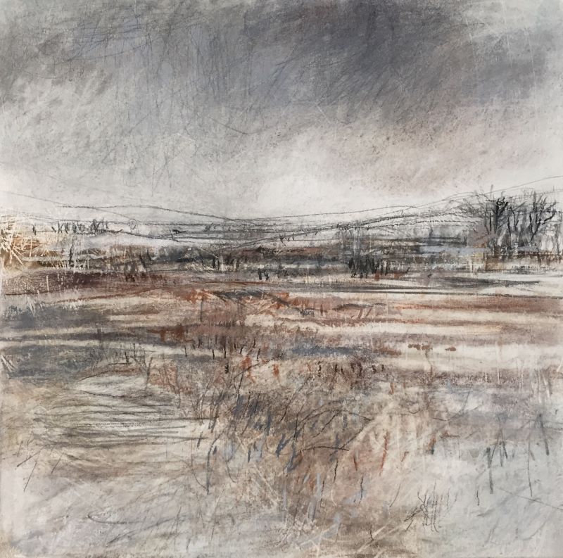'In Dreams', Janine Baldwin, pastel, charcoal and graphite, 24 x 24cm